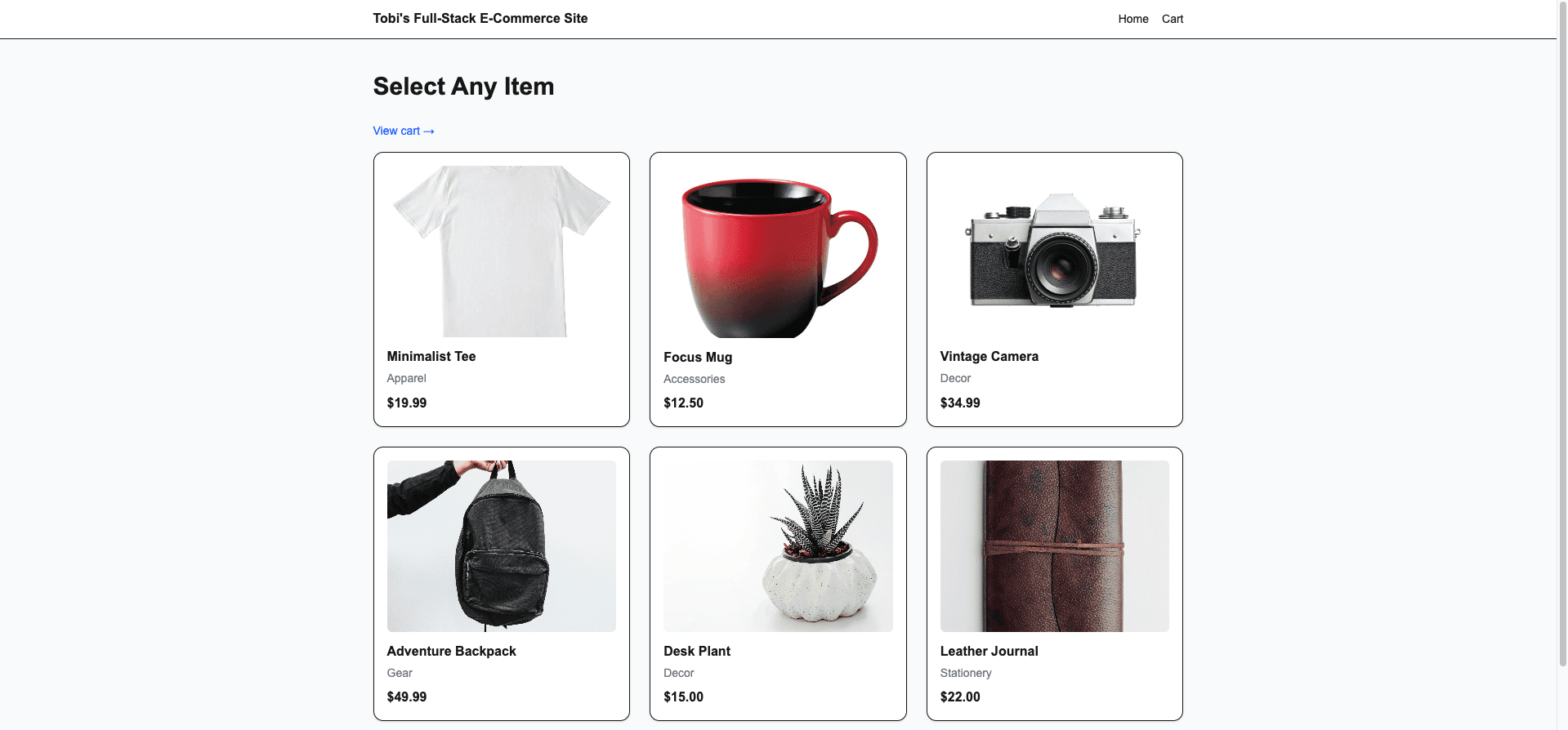Full-Stack E-Commerce Platform